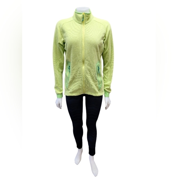 Arc'Teryx EUC Lime Green L/S Fleece Jacket Size Medium - Picture 2 of 10